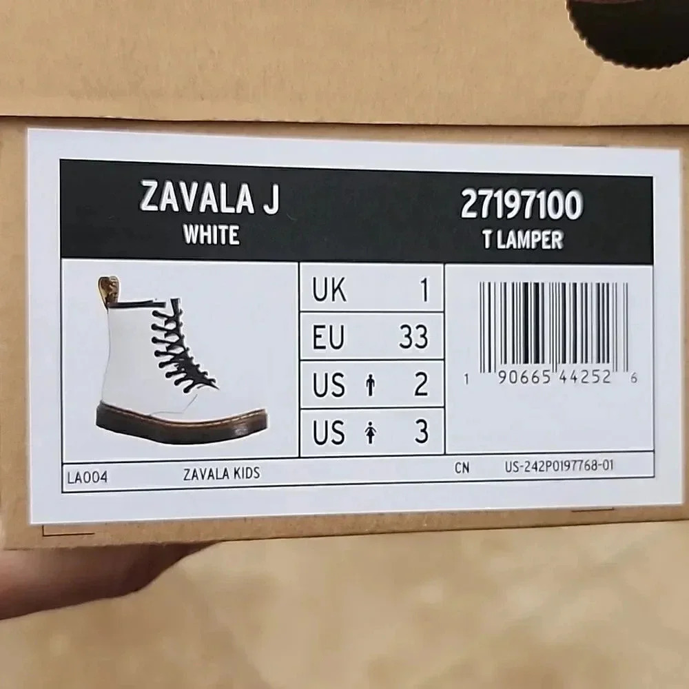 Dr.Martens Kids Zavala White Boots - Picture 7 of 8